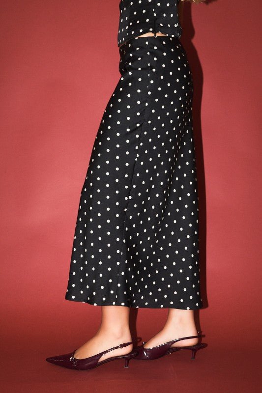 Polka Dot Maxi Skirt