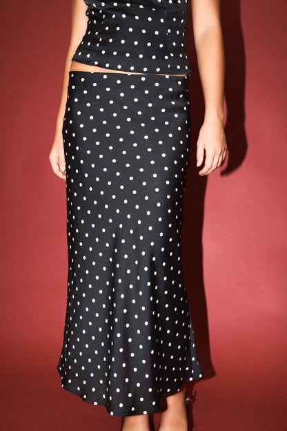 Polka Dot Maxi Skirt